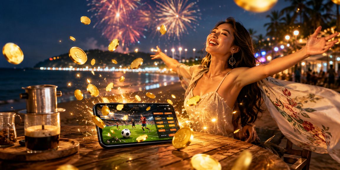 Người hâm mộ thể thao tại Vũng Tàu xem kèo cá cược bên ly cà phê
